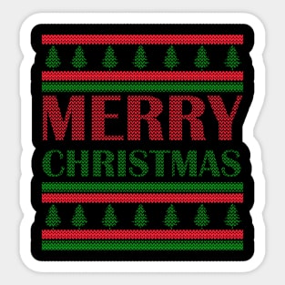 Merry Christmas Ugly Sweater Sticker